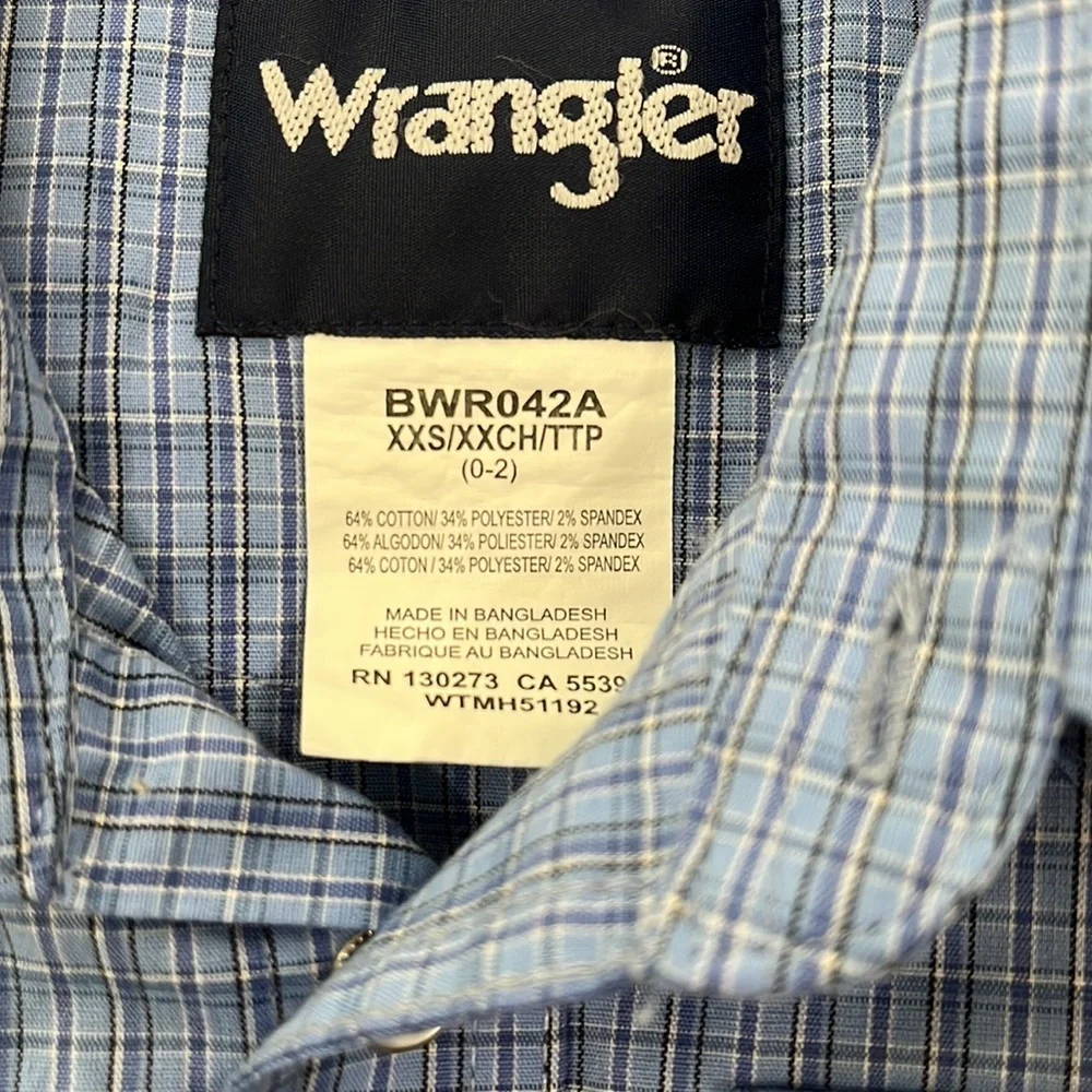 Wrangler Plaid Pearl Snap-Down Shirt